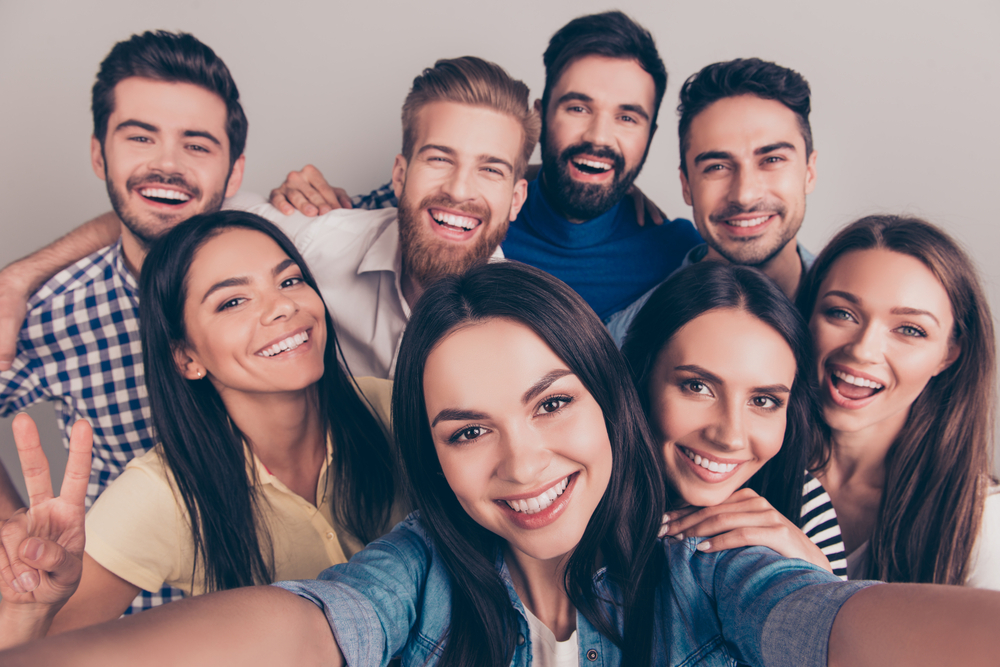 group of people selfie